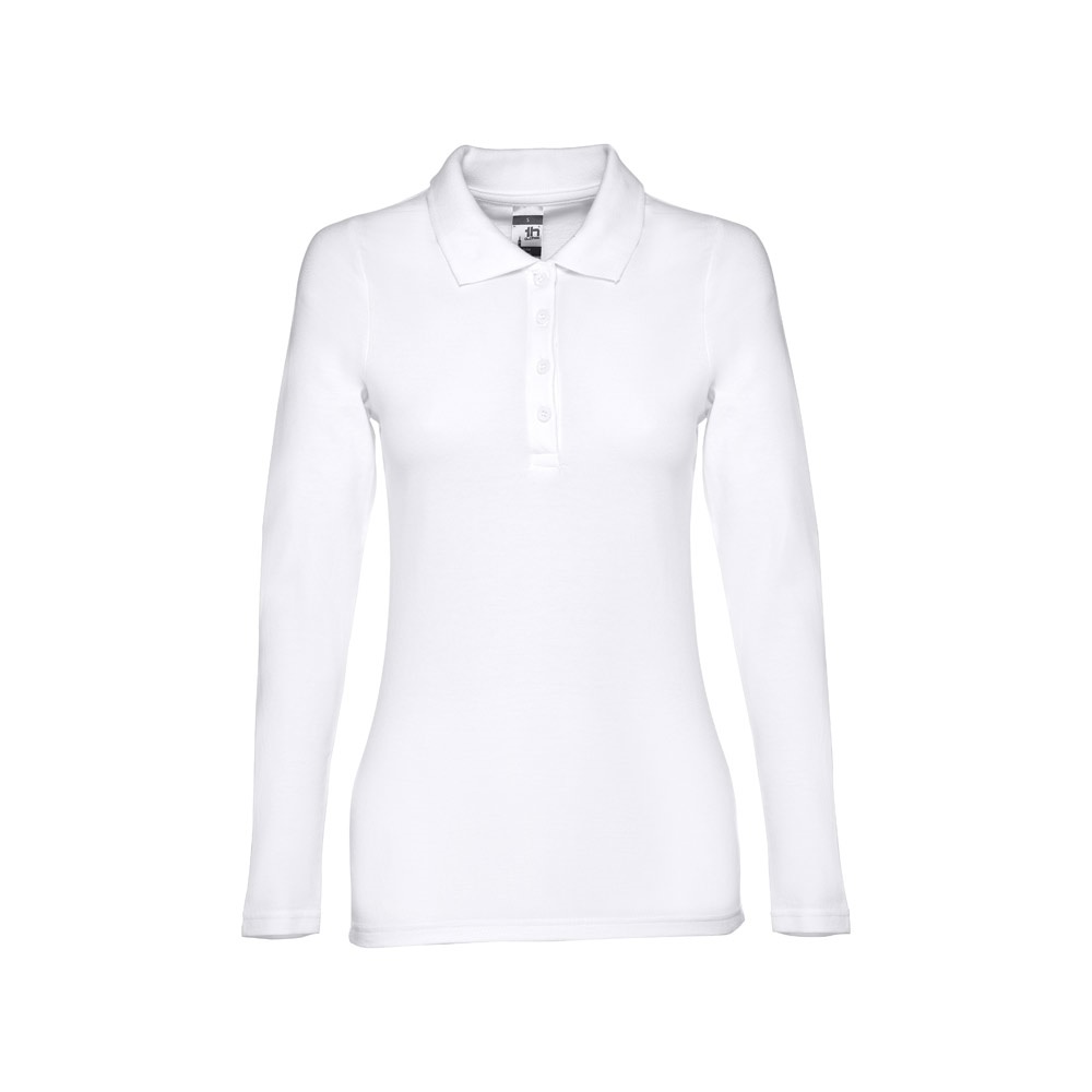 THC BERN WOMEN WH. Women’s long sleeve polo shirt - 30144_106-a.jpg