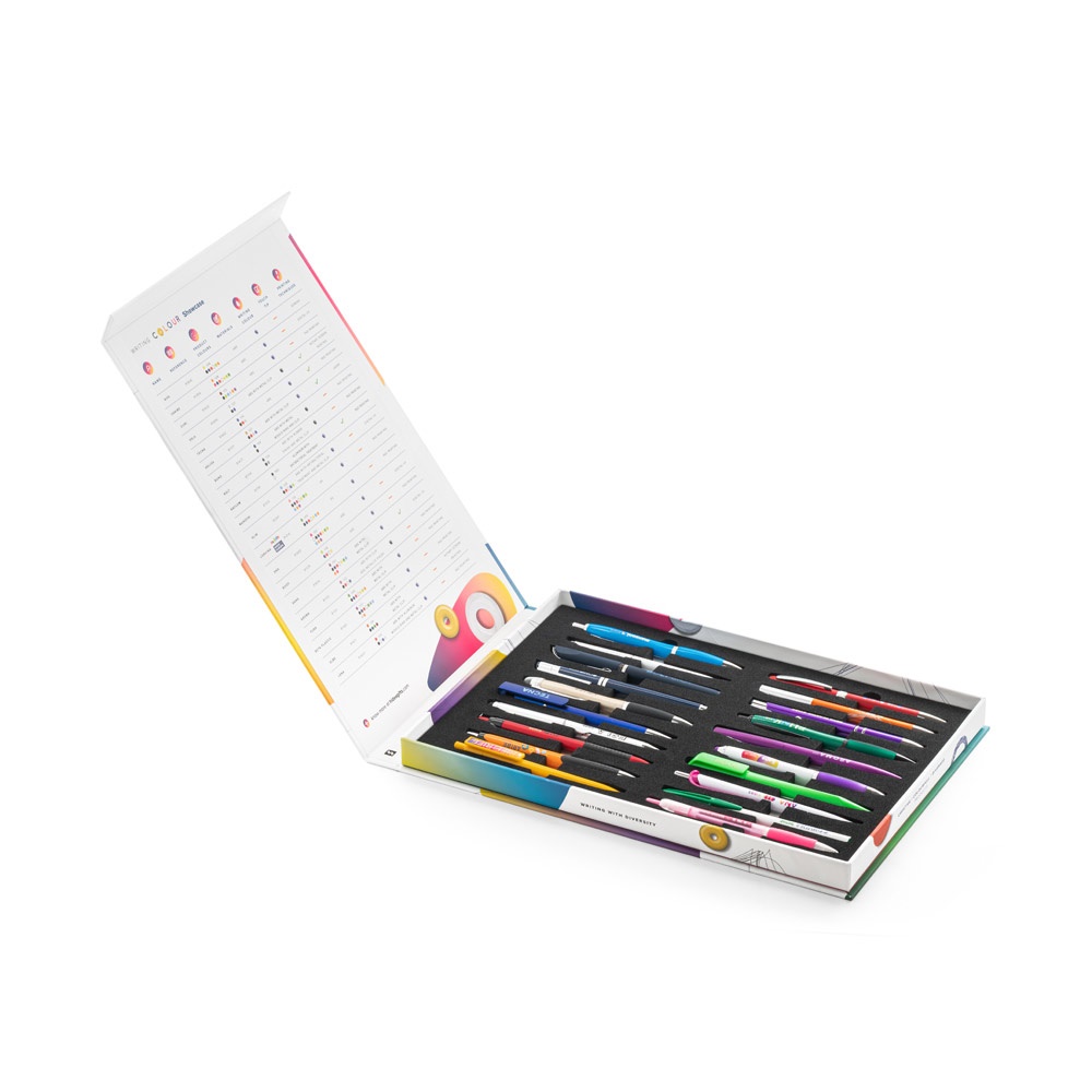 COLOUR WRITING SHOWCASE. Showcase with 20 coloured ball pens - 70091_100-d.jpg