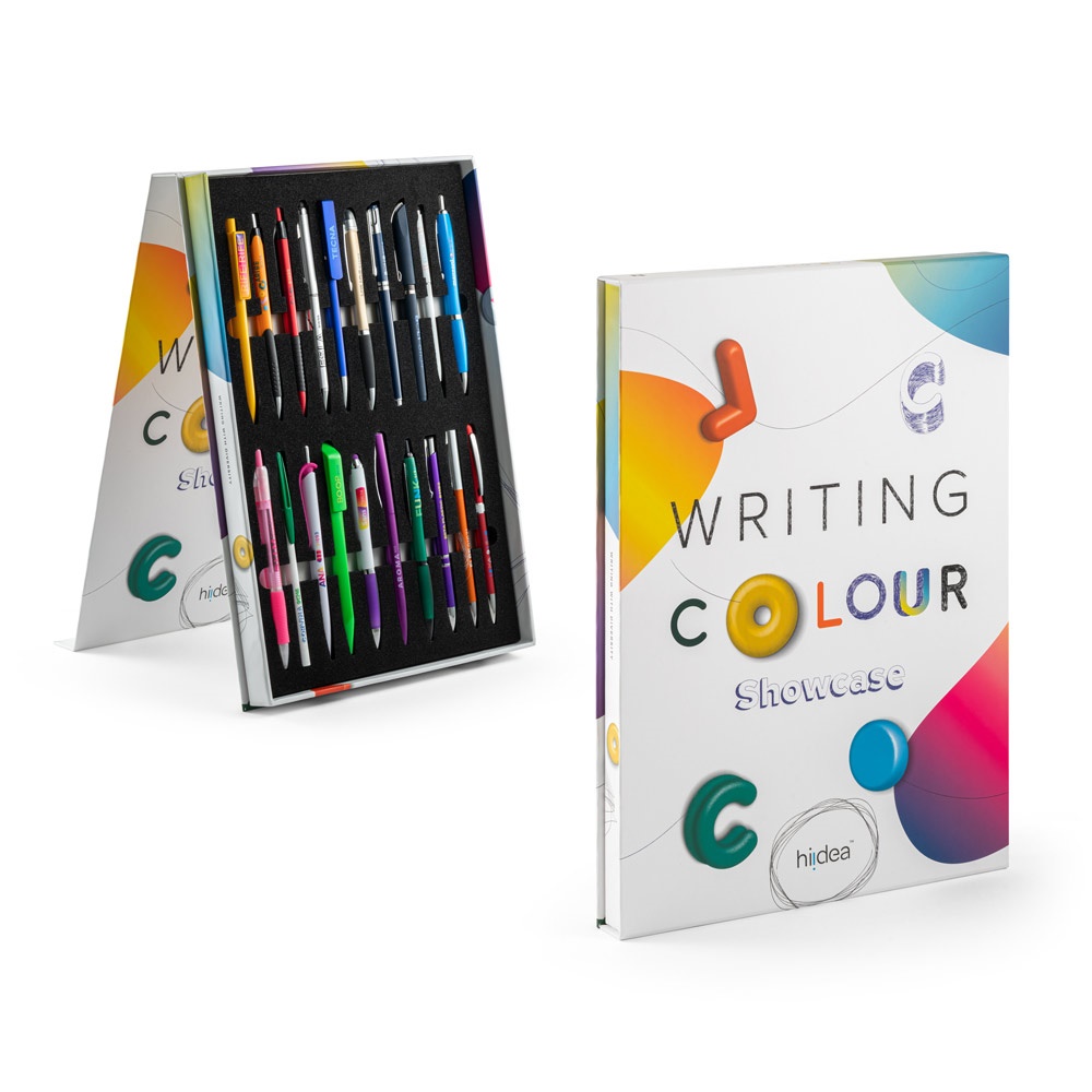 COLOUR WRITING SHOWCASE. Showcase with 20 coloured ball pens - 70091_set.jpg