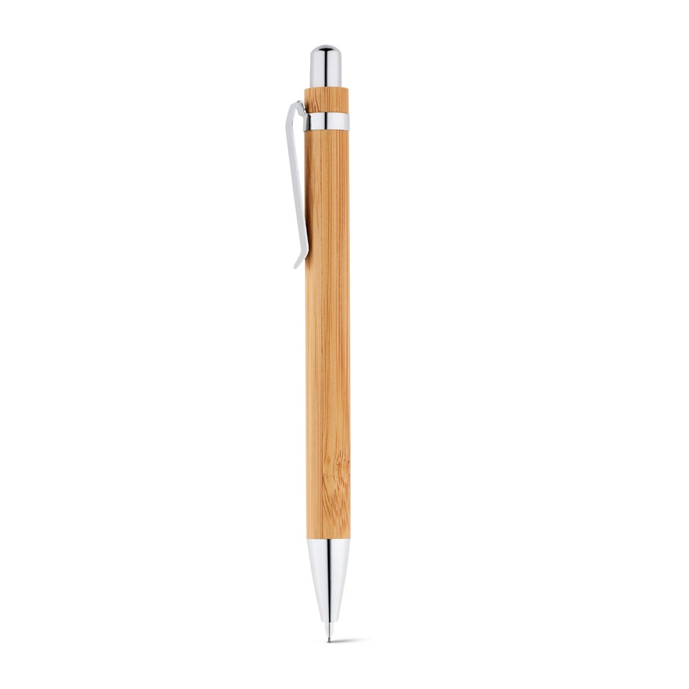 GREENY. Ball pen and mechanical pencil set in bamboo - 81162_160-b.jpg