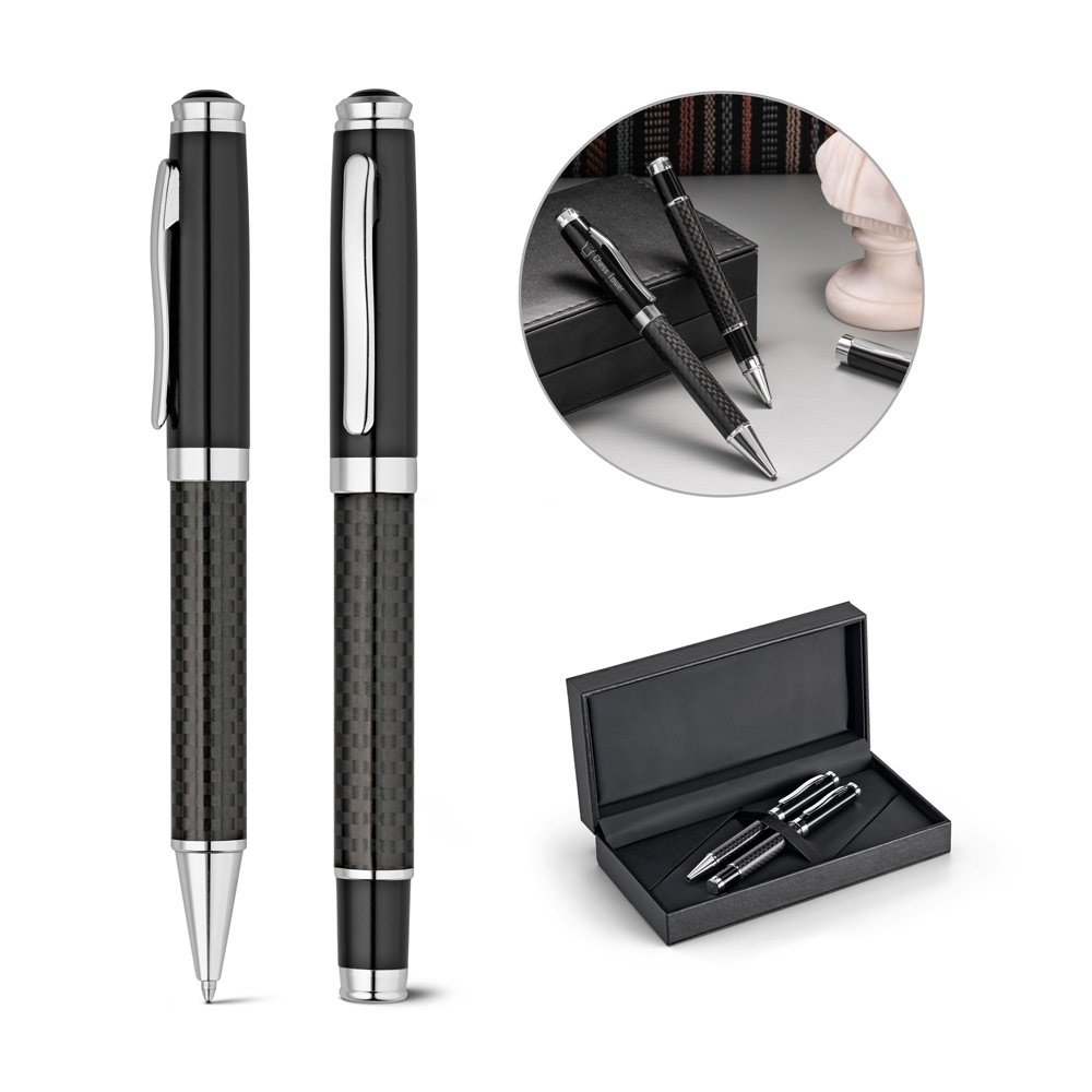 CHESS. Roller pen and ball pen set in metal and carbon fibre - 91835_set.jpg