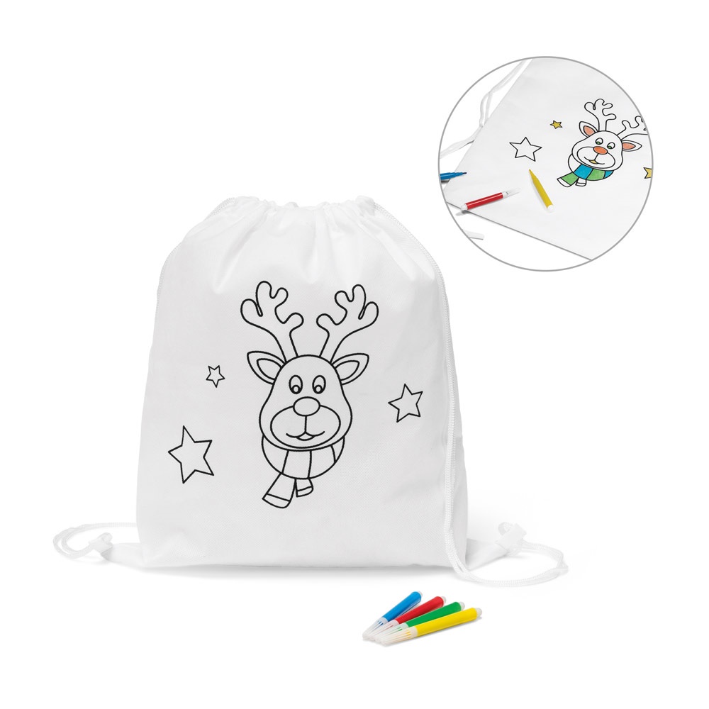 GLENCOE. Children’s colouring drawstring bag - 92621_set.jpg