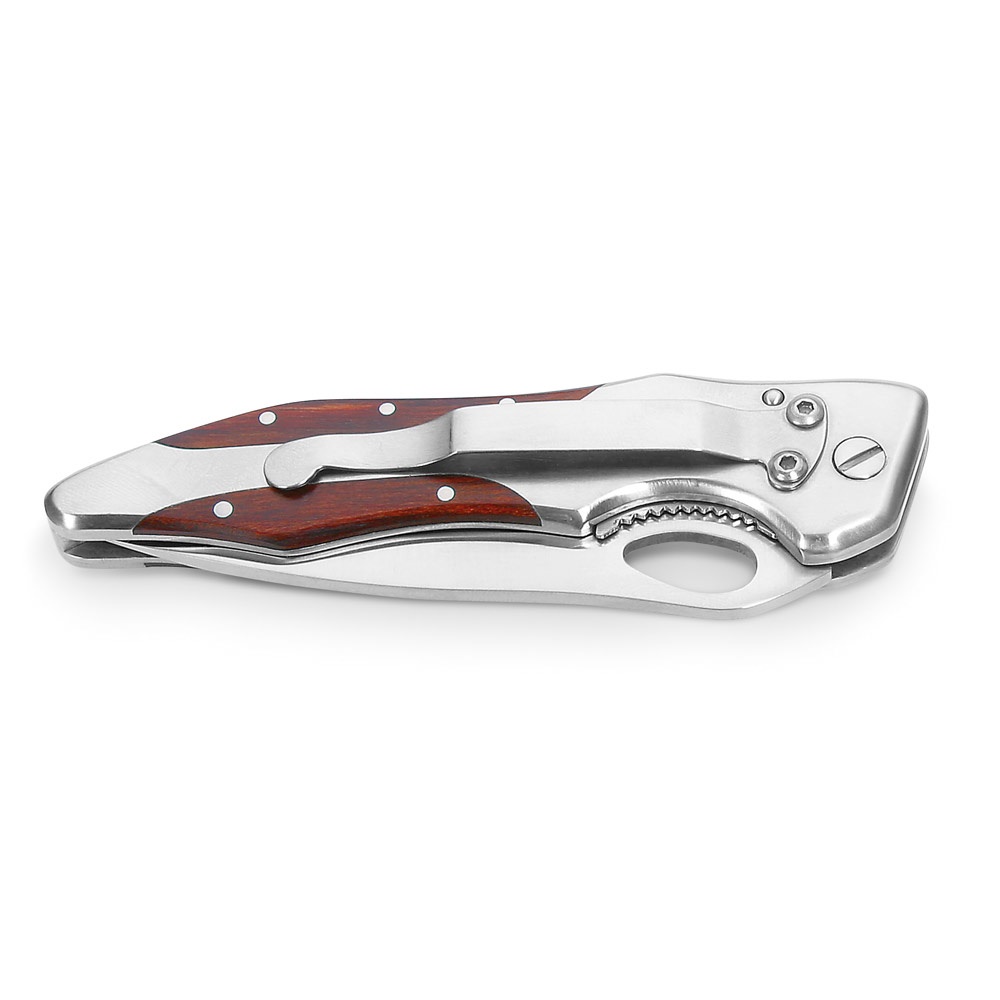 LAWRENCE. Pocket knife in stainless steel and wood - 94030_170-a.jpg